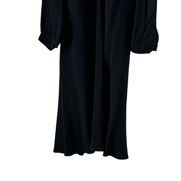 A.L.C Felicia Ruffle V-Neck Little Black Dress Size 2 - Picture 6 of 15